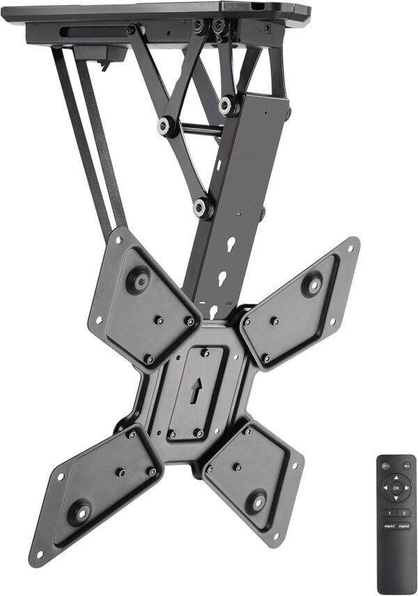RICOO SE0544 - Soporte de Techo para televisores de 23 a 55 Pulgadas (Plegable, eléctrico, hasta 30 kg, VESA máx. 400 x 400 mm)