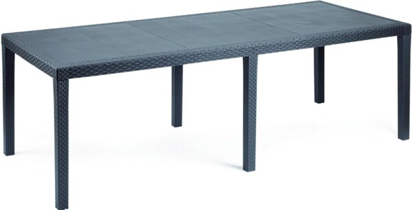 Esidra Mesa de Exterior Rectangular Extensible, Made in Italy, Color Antracita, Medidas 150 x 72 x 90 cm (Extensible hasta 220 cm)