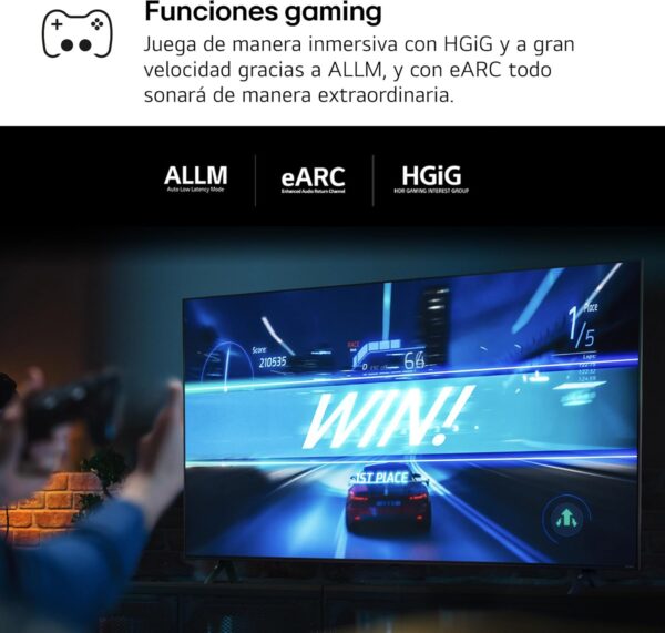 LG 65UT73006LA 65 ",UHD 4K, Serie UT73, Smart TV, WebOS24, Procesador a5, HDR10, Dolby Digital Plus, SmartTV, 3840x2160, Negro [Clase de eficiencia energética G] - Imagen 6